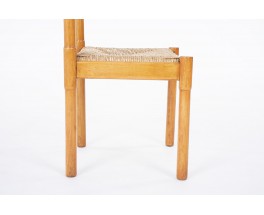 Vico Magistretti chairs model Carimate beech and straw edition Cassina 1960 set of 6