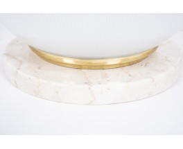 Table lamps model Holophane in brass and marble Italian design 1960 set of 2