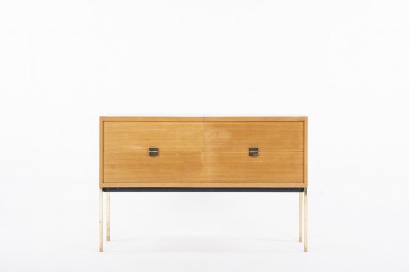 Roger Landault chest of drawers in lemon tree and brass 1950
