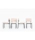 Gerard Guermonprez chairs metal and linen edition Magnani 1950 set of 4