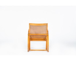 Pascal Mourgue armchair beech and caned edition Triconfort 1983