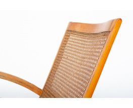 Pascal Mourgue armchair beech and caned edition Triconfort 1983