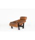 Fauteuil Gérard Van Den Berg bois et cuir édition Montis 1970