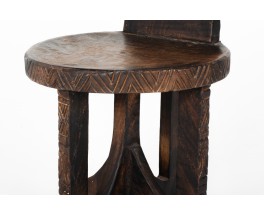 Tabouret monoxyle en bois design africain