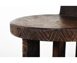 Tabouret monoxyle en bois design africain