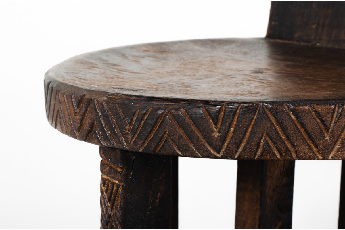 Tabouret monoxyle en bois design africain