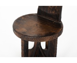 Tabouret monoxyle en bois design africain