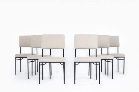 Chaises Antoine Philippon et Jacqueline Lecoq modèle P60 édition Airborne 1960