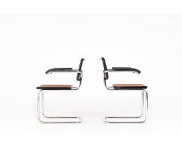 Marcel Breuer armchairs model Cesca B64 edition Thonet 1970 set of 2