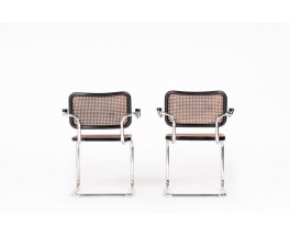 Marcel Breuer armchairs model Cesca B64 edition Thonet 1970 set of 2