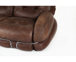 Adriano Piazzesi sofa model Okay in leather 1970