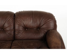 Adriano Piazzesi sofa model Okay in leather 1970