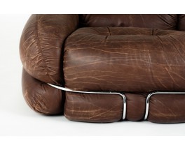 Adriano Piazzesi sofa model Okay in leather 1970