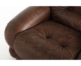 Adriano Piazzesi sofa model Okay in leather 1970