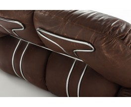 Adriano Piazzesi sofa model Okay in leather 1970