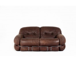 Adriano Piazzesi sofa model Okay in leather 1970