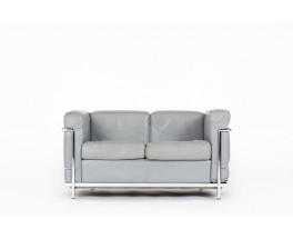 Le Corbusier sofa model LC2 in leather edition Cassina 1970