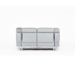 Le Corbusier sofa model LC2 in leather edition Cassina 1970