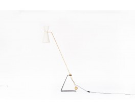 Pierre Guariche floor lamp with pendulum model G2 edition Disderot 1950