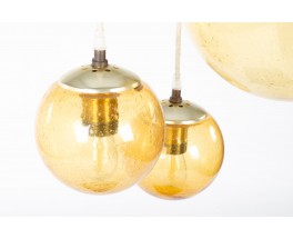 Suspension verre fumé édition Parscot 1970