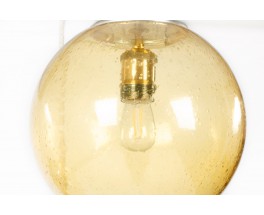 Pendant light with smoked glass edition Parscot 1970