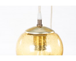 Suspension verre fumé édition Parscot 1970