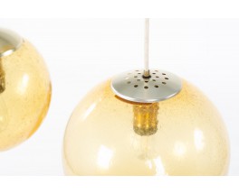 Suspension verre fumé édition Parscot 1970