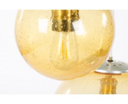Suspension verre fumé édition Parscot 1970