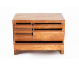 Pierre Chapo storage cabinet model R19 in elm 1980