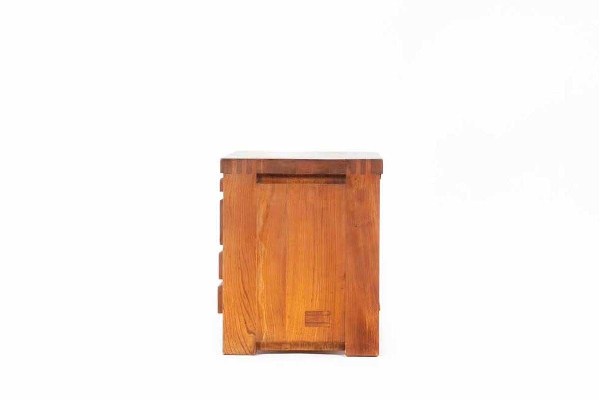 Pierre Chapo storage cabinet model R19 in elm 1980