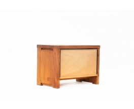 Pierre Chapo storage cabinet model R19 in elm 1980