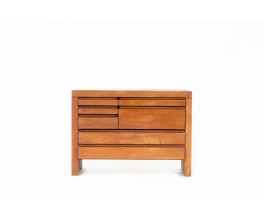 Pierre Chapo storage cabinet model R19 in elm 1980