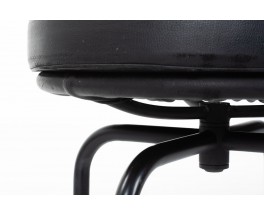 Stool model LC8 in leather Le Corbusier Charlotte Perriand edition Cassina 1970