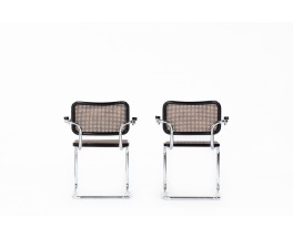 Marcel Breuer armchairs model Cesca B64 edition Thonet 1970 set of 2