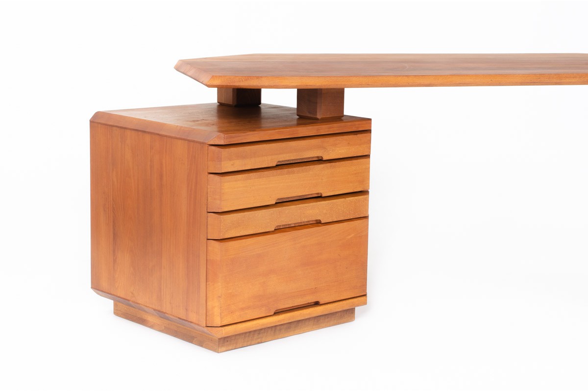 Pierre Chapo desk model B40 in beech and elm 1980