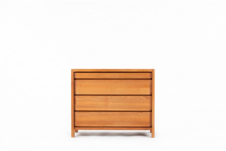 Pierre Chapo chest of drawers model R03 in elm 1980