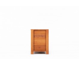 Pierre Chapo chest of drawers model R03 in elm 1980