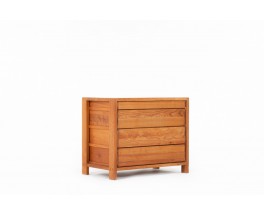 Pierre Chapo chest of drawers model R03 in elm 1980