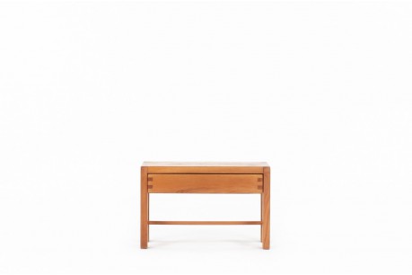 Pierre Chapo bedside table model T07 in elm 1980