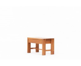 Pierre Chapo bedside table model T07 in elm 1980