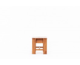 Pierre Chapo bedside table model T07 in elm 1980