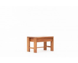 Pierre Chapo bedside table model T07 in elm 1980