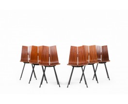 Hans Bellmann chairs model GA edition Horgenglarus 1950 set of 6