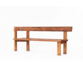 Pierre Chapo bench model S35 large model in elm 1980