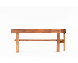 Pierre Chapo bench model S35 large model in elm 1980