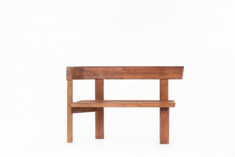 Banc Pierre Chapo modèle S35 en orme petit modèle 1980