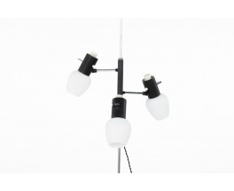 Floor lamp in metal and opaline glass edition Arlus 1960