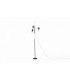 Floor lamp in metal and opaline glass edition Arlus 1960