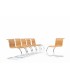 Chairs in chrome and braided rattan 1980 set of 6
