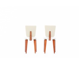 Andre Sornay chairs in mahogany and lacquer 1960 set of 2